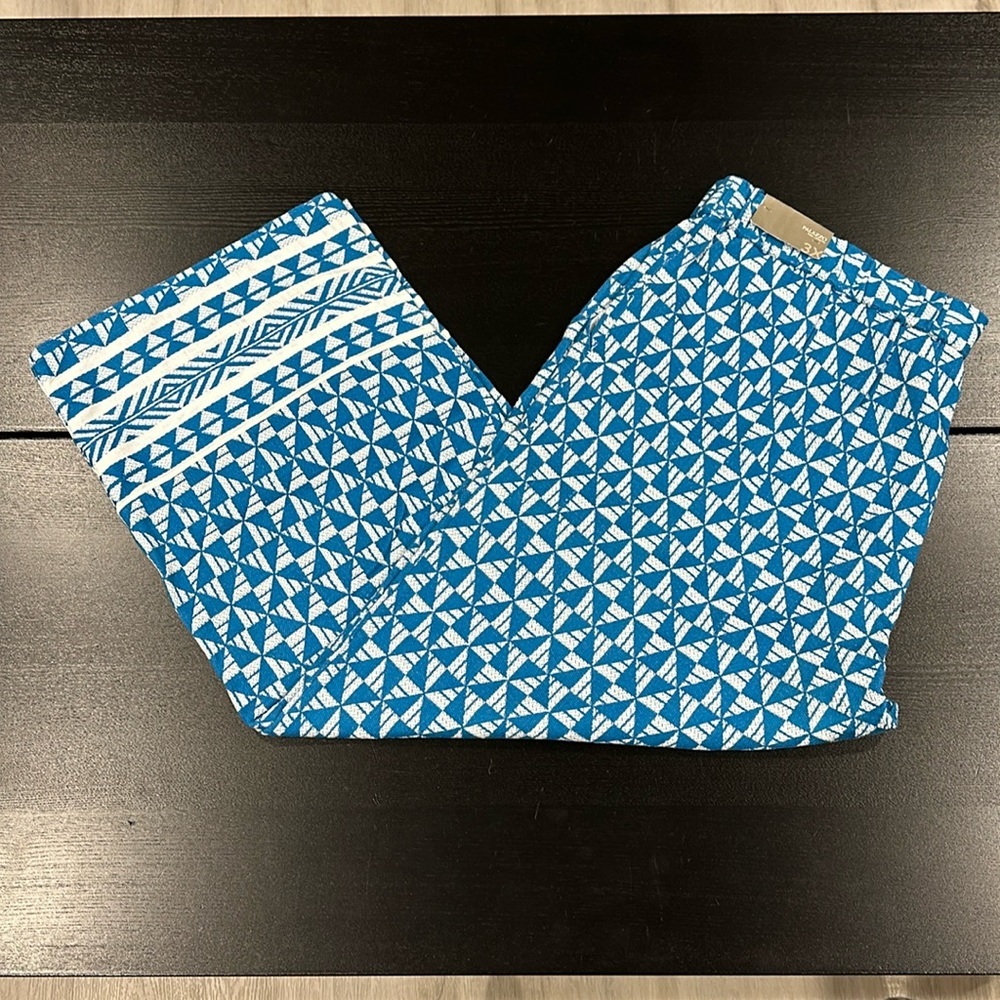 Soft Surroundings Women’s Blue and White Geometric Narah Pants - 3X - Picture 3 of 7